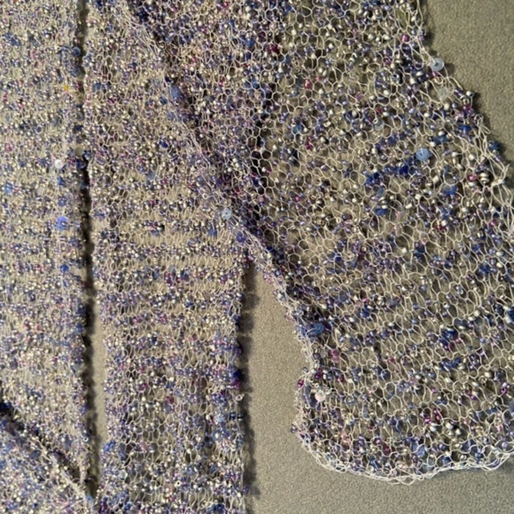Blue Beaded table runner‎ or other decoration or scarf! - Picture 9 of 9